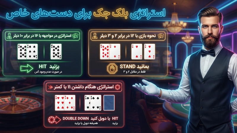 استراتژی بلک جک برای دست های خاص